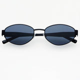 Soho Womens Oval Sunglasses - Black
