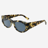 Layla Acetate Oval Sunglasses- Gray/Tortoise