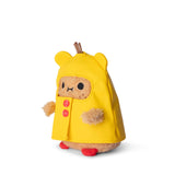 Mini sitting plush toy-Mouse Boot-Yellow raincoat Ricespud