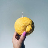 Large Lemon Candle: Lemon / Citrus Peel / Single Lemon