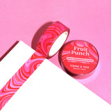 "Fruit Punch" Y2K Groovy Pink Marble Stationery Washi Tape