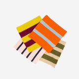 Patchwork Stripe Coaster Set: Rainbow