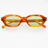 FREYRS Tokyo Acetate Unisex Rectangular Sunglasses - Honey
