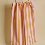 Ultra Violet Orange Stripe Tea Towel