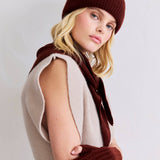 Merino Wool Triangle Scarf - Dark Walnut Brown