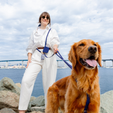 Signature Navy Snap Dog Treat Pouch