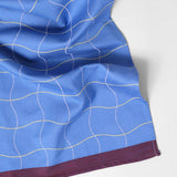 Wave Grid Woven Cotton Tea Towel – Blue