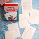 Paintable Watercolor Card Deck - Fruits and Veggies