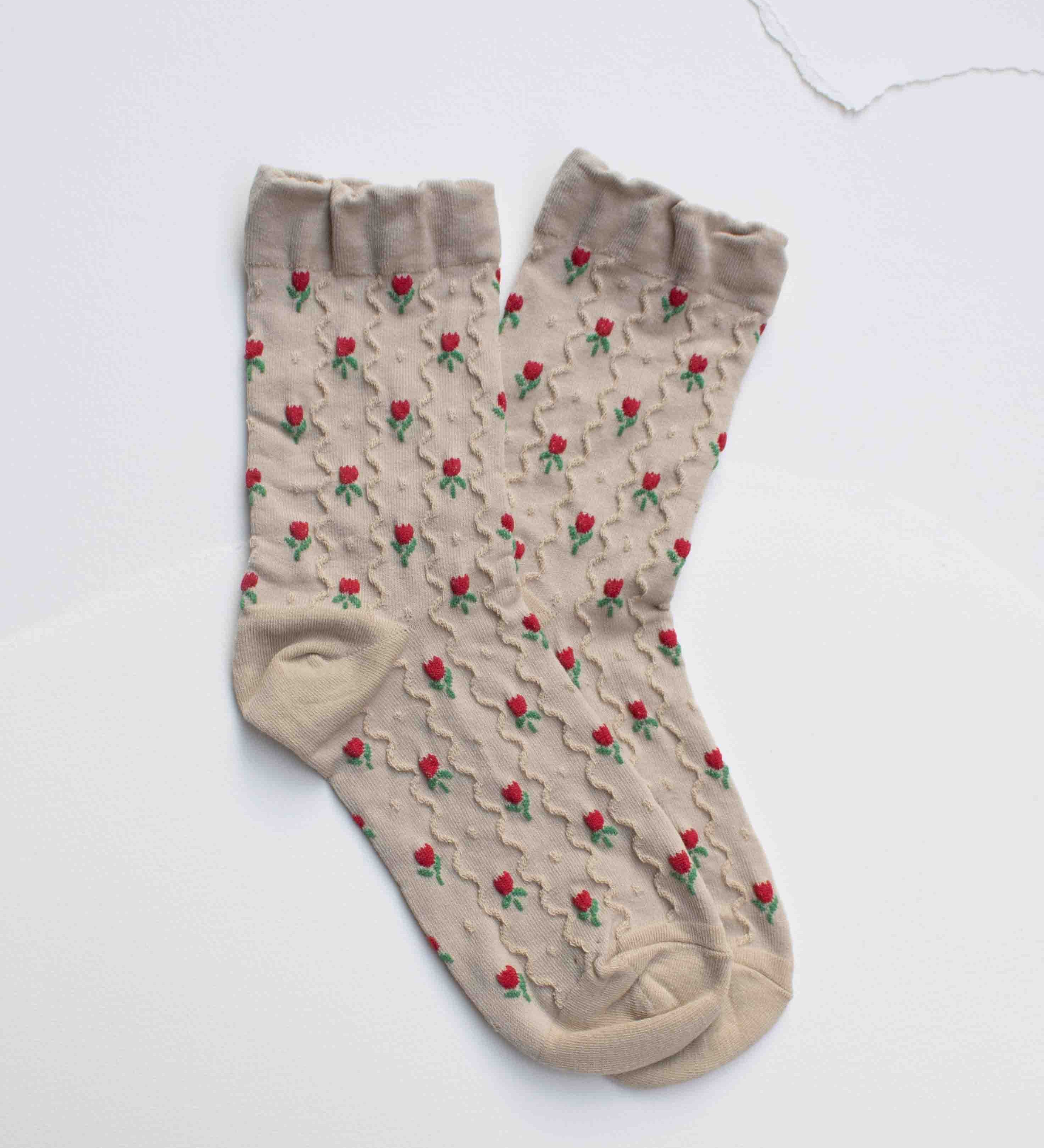 Mini Tulip Flower Socks