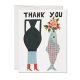 Vases thank you greeting card