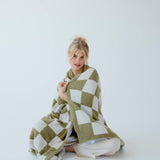 The Teddy Throw - 100% Recycled - Khaki Check
