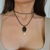 Tig Pearl Wrap Necklace