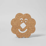 6" Flower Face Cork Trivet