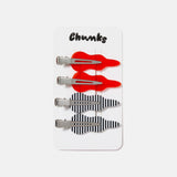 Setting Clips in Candy Red + Stripes