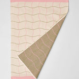 Wave Grid Woven Cotton Tea Towel - Natural