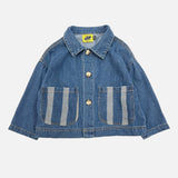 STRIPE POCKET CHORE COAT  - Milk Teeth