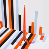 Rocket Taper Candle Holder by Lex Pott - 6.5", Orange, Steel