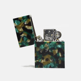 Green Confetti Zippo Style Lighter