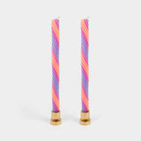 Rope Candles - Orange & Lav. (2 Pack) - 11" Vibrant Tapers