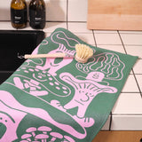 Mushrooms Woven Cotton Tea Towel