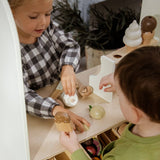 Wooden Ice Cream Stand and Accessories