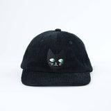 Kids Black Cat Corduroy Hat