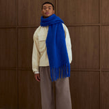 The Reykjavik Scarf with RWS Wool - Electric Blue - FW25