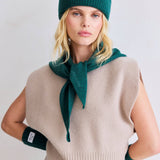 Merino Wool Triangle Scarf - Alpine Fern