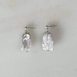 Droplet Pearl Stud Earrings - Sea + Pattern