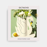 Octaevo Paper Vase Swan, Flower vase from waterproof paper