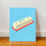 Butter Art Print, Food Wall Art, Funny Food Art