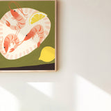 Shrimp and Lemons Print