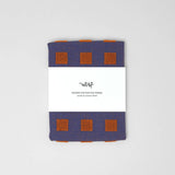 Squares Woven Terry Tea Towel – Burgundy/Blue