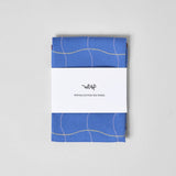 Wave Grid Woven Cotton Tea Towel – Blue