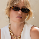Miki Acetate Rectangular Unisex Sunglasses