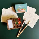 6 Color Wooden Watercolor Palette - Garden Harvest