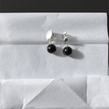 Silver Onyx Earrings