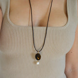 Tig Pearl Wrap Necklace