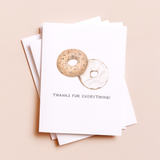 Everything Bagel — Food Pun Thank You Card