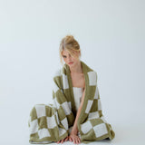The Teddy Throw - 100% Recycled - Khaki Check