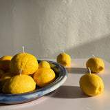 Large Lemon Candle: Lemon / Citrus Peel / Single Lemon