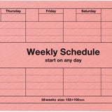 Pocket Size Weekly Planner Undated 58 Weeks Dayfree