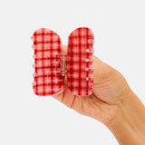 Juno Claw in Red Plaid
