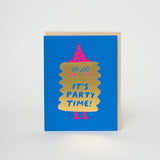 Party Time Birthday Friend Letterpress Greeting Card by Suzy Ultman: Paper tab