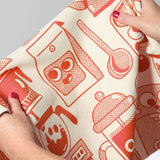 Coffee Time Woven Cotton Tea Towel