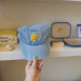 Croissant Denim Baseball Cap/Dad Hat