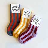 STRIPE SOCK: Slate / 3-5Y