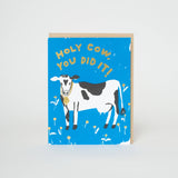 Holy Cow Congrats Letterpress Greeting Card by Egg Press