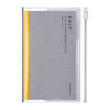 EDiT B7 Grid Notebook with PVC Cover & Zipper Pocket