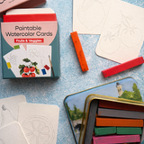 Paintable Watercolor Card Deck - Fruits and Veggies